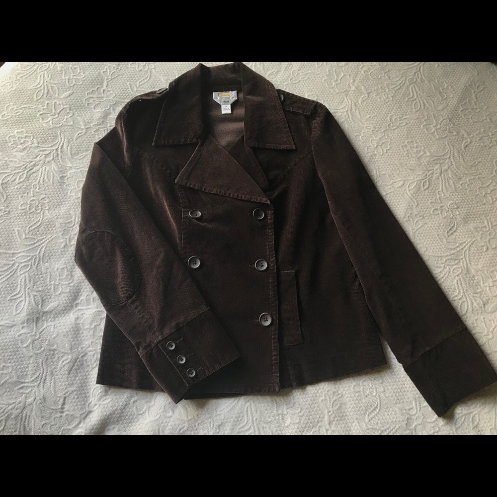 Talbots Brown Corduroy Pea Coat